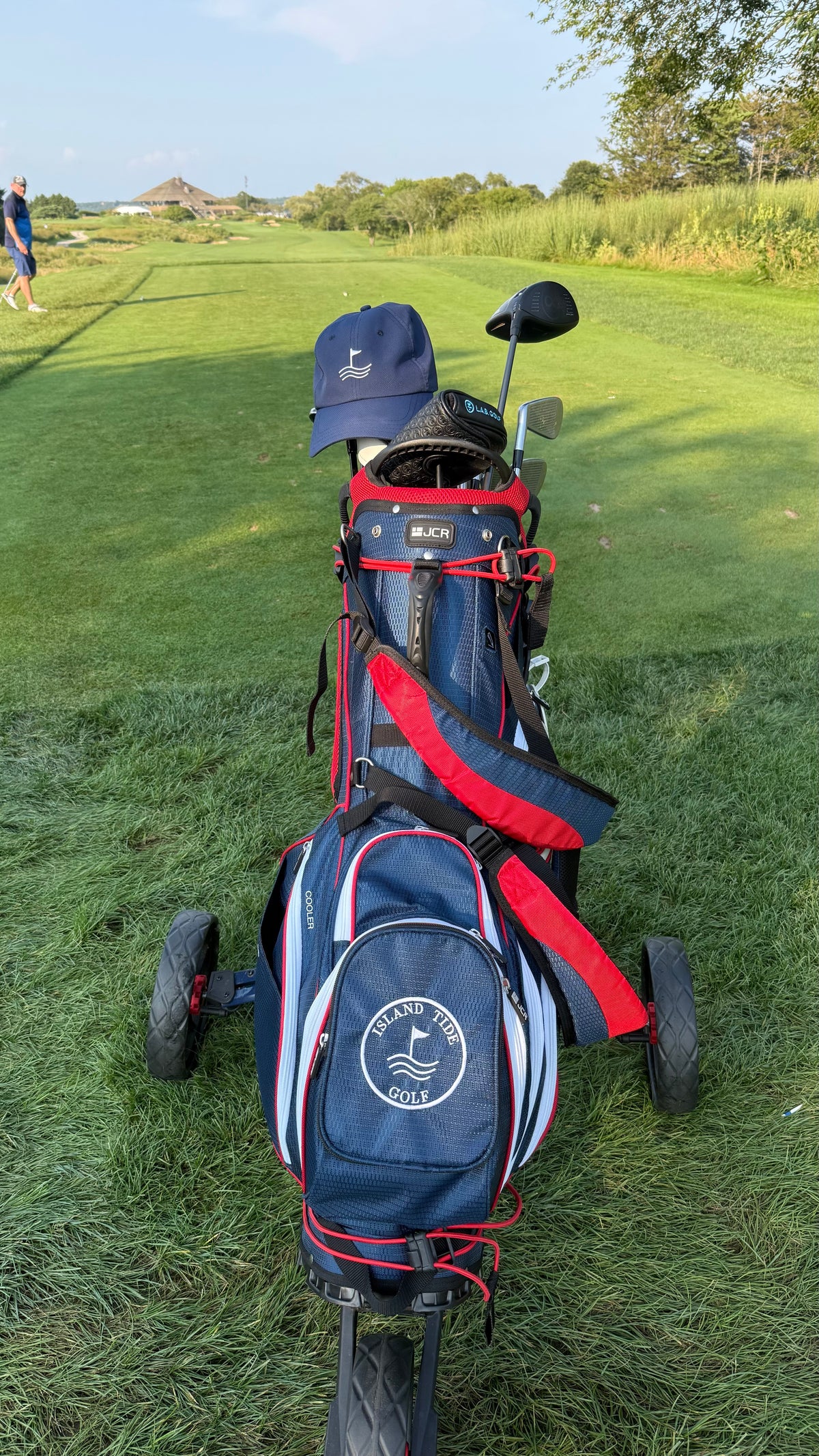 Island Tide Premium Stand Golf Bag - Navy/Red/White