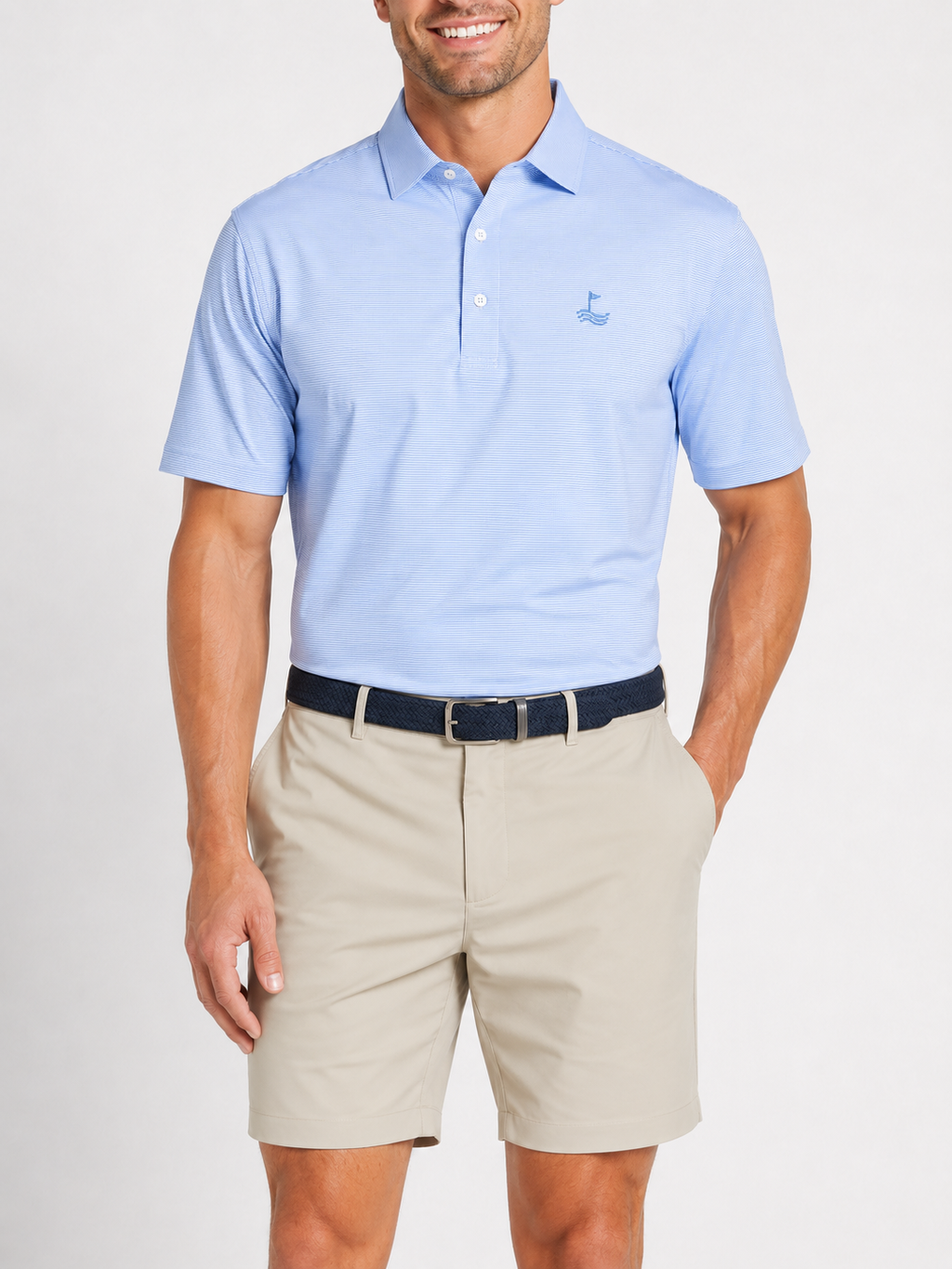 Polo - Blue/White Stripe