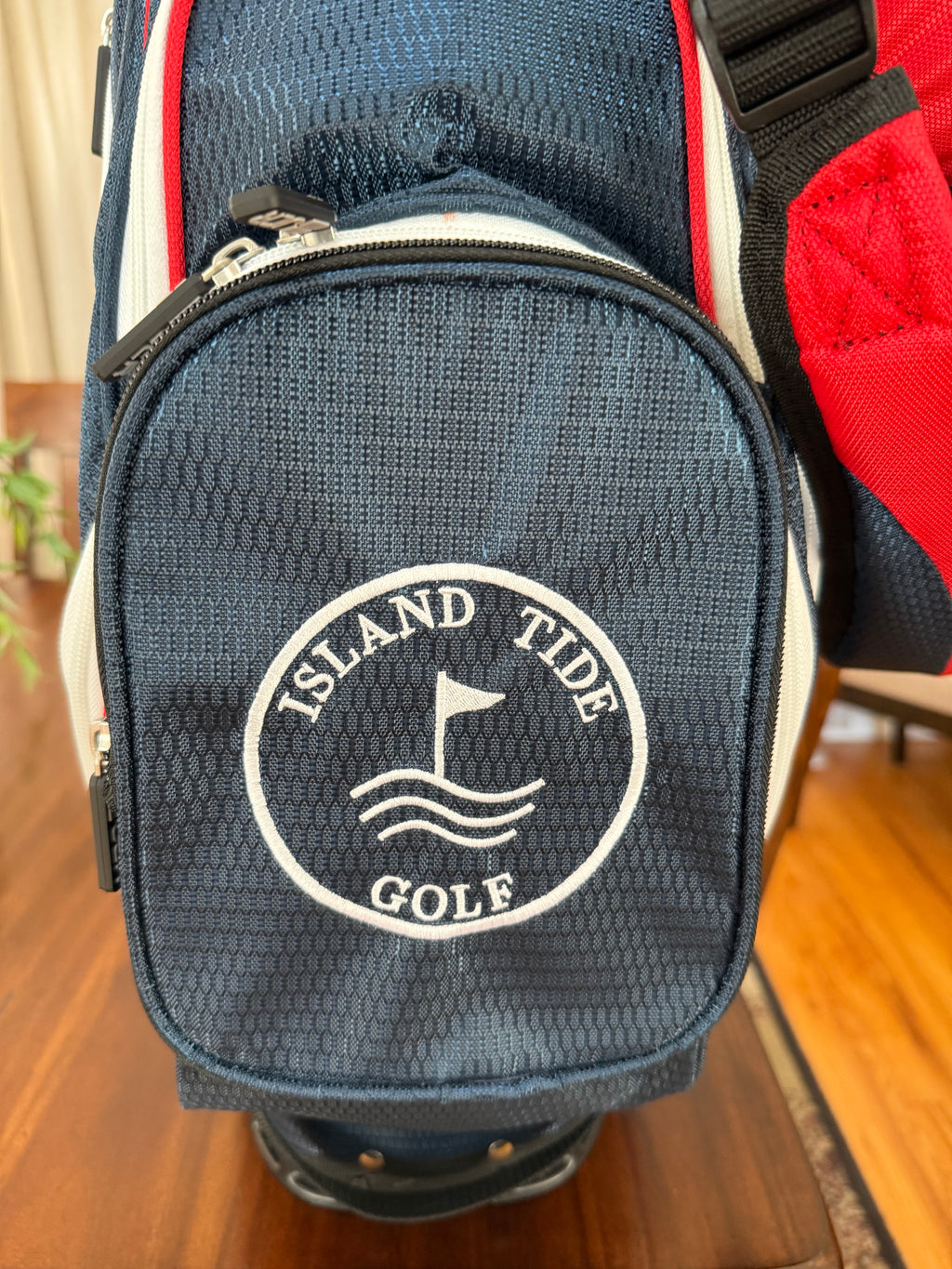 Island Tide Premium Stand Golf Bag - Navy/Red/White