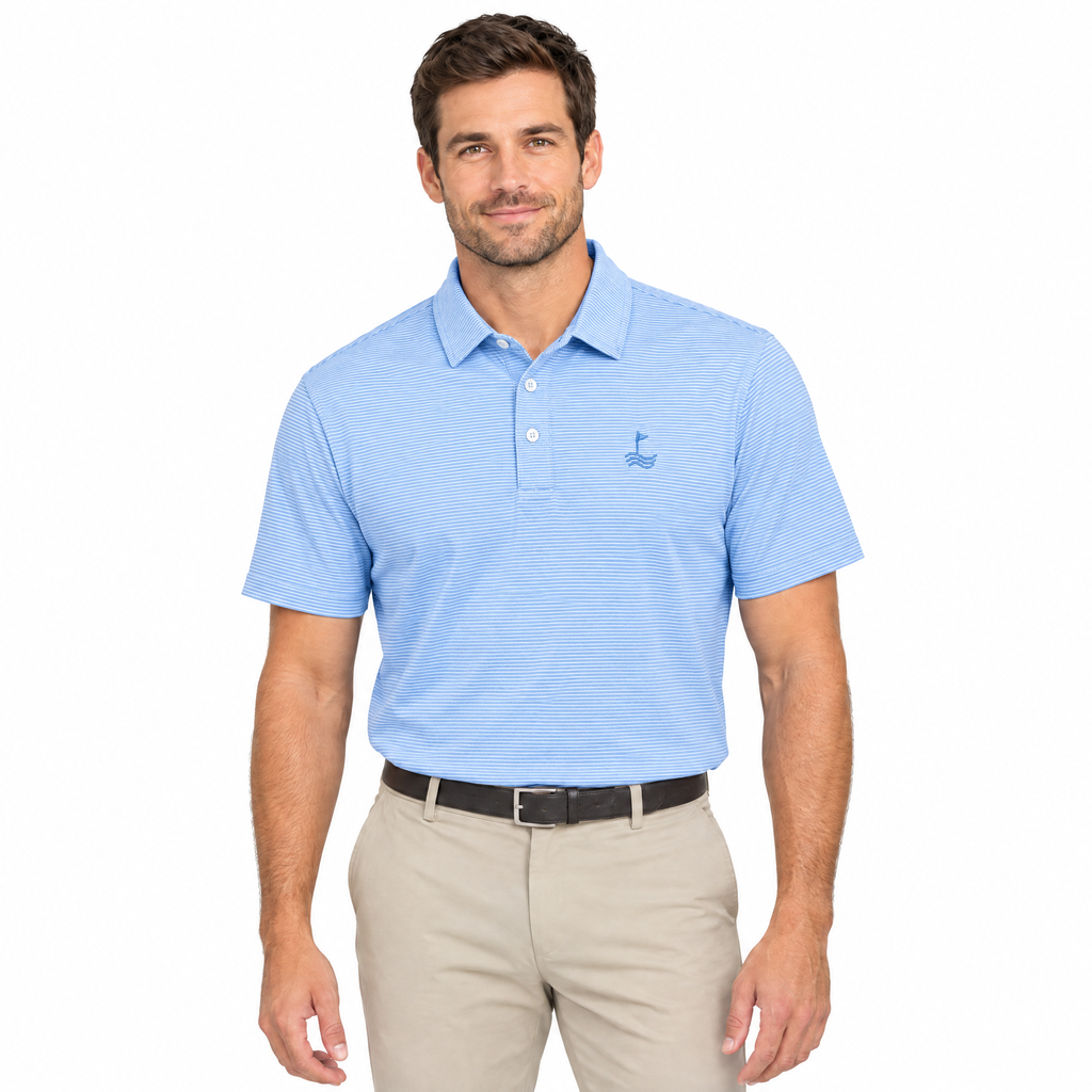 Polo - Blue/White Stripe